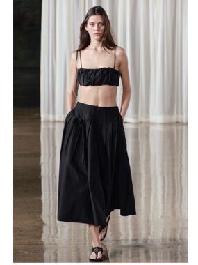 Zara Box Pleated Skirt ZW Collection